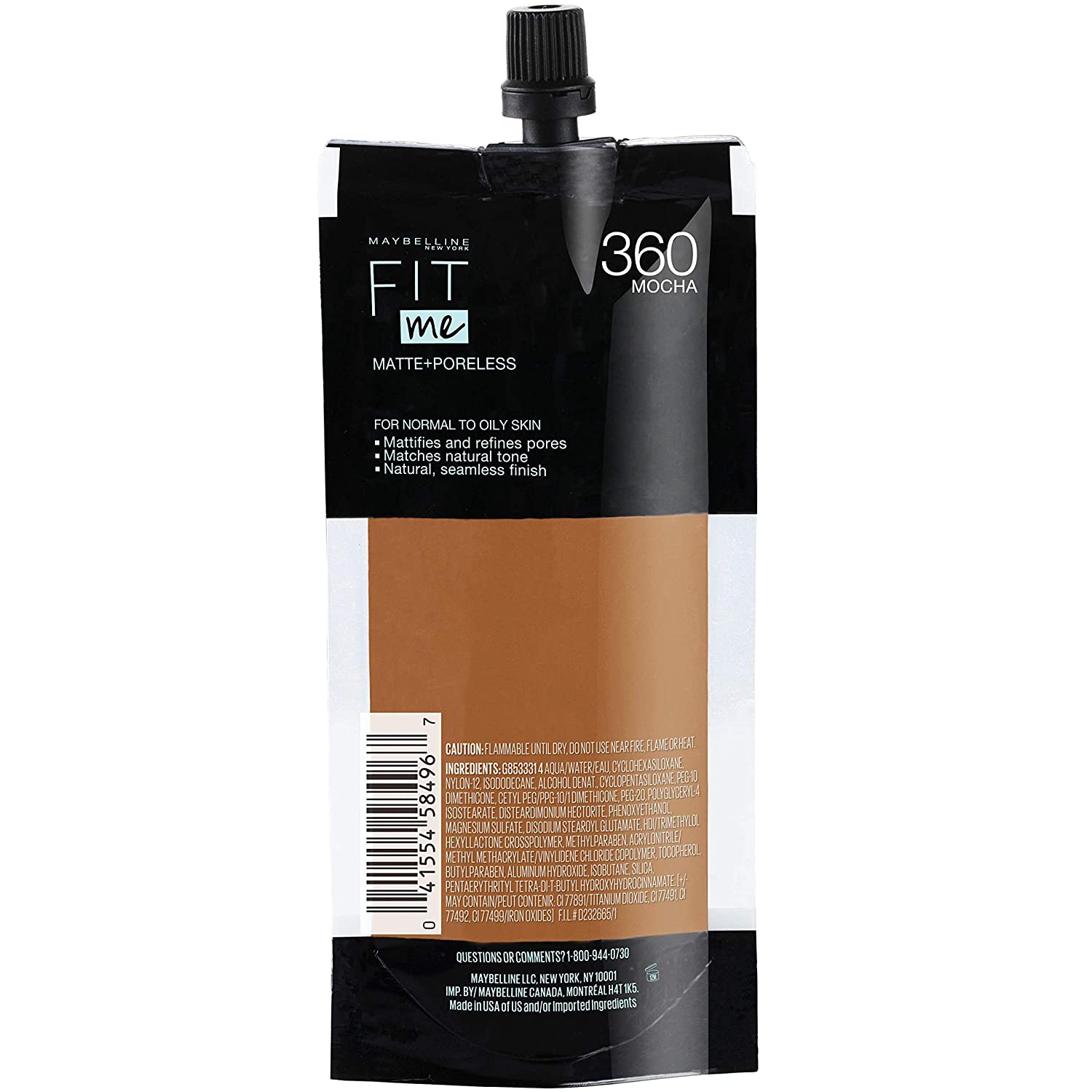 Maybelline New York Fit Me Matte + Poreless Liquid Foundation, Pouch Format, 105 Fair Ivory, 1.3 Ounce - Image 12